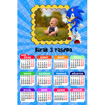 Sonic Boom Temalı Takvim Magnet