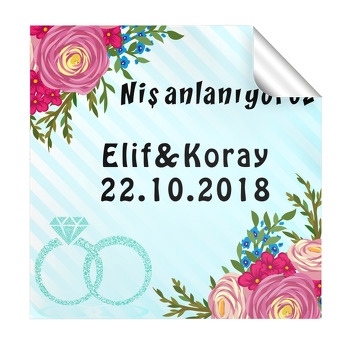 Söz Nişan Kare Etiket