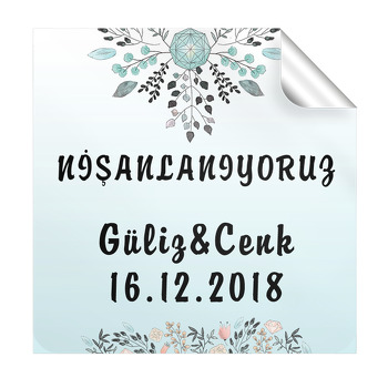 Söz Nişan Kare Etiket