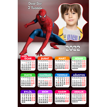 Spiderman Temalı Takvim Magnet