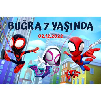 Spidey Örümcek Adam Temalı Doğum Günü Magnet