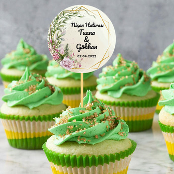 Sümbül ile Gül ve Yapraklar Temalı Parti Kürdan Süs