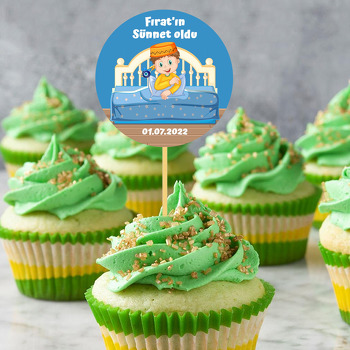 Sünnet Çocuğu ile Karyola Temalı Parti Kürdan Süs