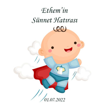 Sünnet Kahramanı Temalı Akrilik Daire Magnet