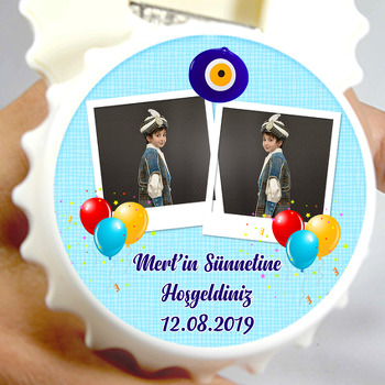 Sünnet Temalı Kapak Şekilli Magnet Açacak
