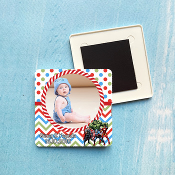 Süper Kahramanlar Temalı Kare Plastik Kare Magnet