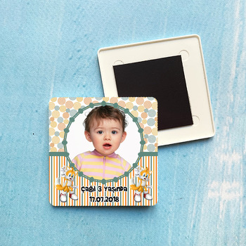 Süper Sonic Temalı Plastik Kare Magnet