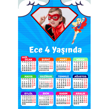 Supergirl Temalı Takvim Magnet