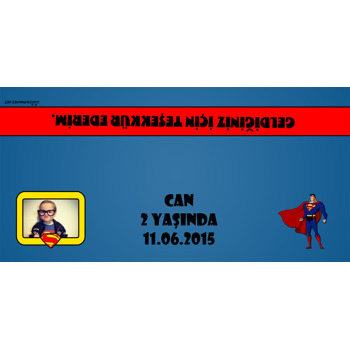 Superman Temalı Hediye Paketi Ambalajı