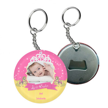 Taçlı Prenses Temalı Arkası Açacak Anahtarlık 01