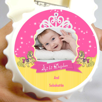 Taçlı Prenses Temalı Kapak Şekilli Magnet Açacak 01