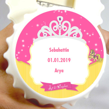 Taçlı Prenses Temalı Kapak Şekilli Magnet Açacak 02