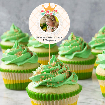 Taçlı Prenses Temalı Resimli Kürdan Süs