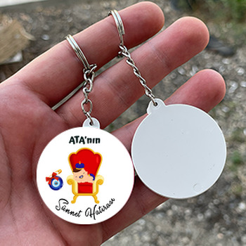 Tahtında Uyuyan Sünnet Prensi Temalı Daire Plastik Anahtarlık