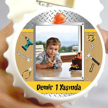 Tamirci Temalı Resimli Kapak Şekilli Magnet Açacak