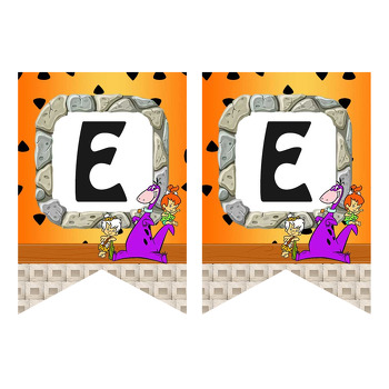 Taş Devri Dino Temalı Flama Banner