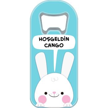 Tavşan ile Mavi Fon Temalı Uzun Magnet Açacak
