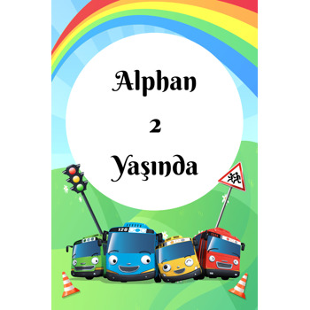 Tayo ile Gökkuşağı Temalı Afiş