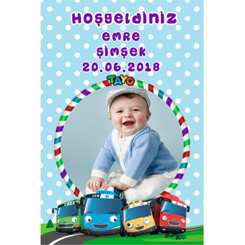 Tayo Temalı Doğum Günü Afiş
