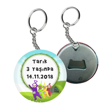 Teletabiler Temalı Arkası Açacak Anahtarlık