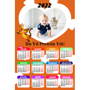 Tiger Temalı Takvim Magnet