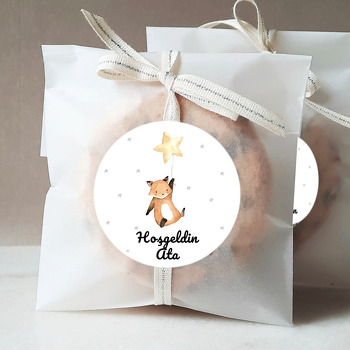 Tilki ile Yıldız Temalı Sticker