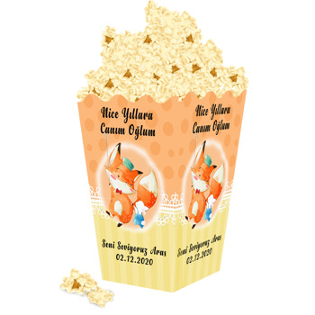Tilki Ve Tavşan Temalı Popcorn Kutusu