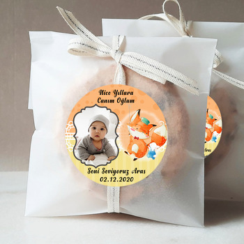 Tilki Ve Tavşan Temalı Resimli Sticker