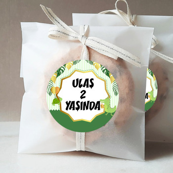 Timsah ile Tropikal Gold Yapraklar Temalı Sticker