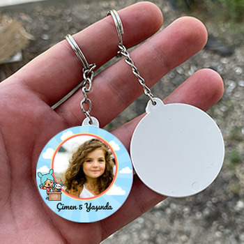 Toca Boca Life Temalı Daire Plastik Doğum Günü Anahtarlık