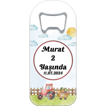 Traktör Çiftlikte Temalı Uzun Magnet Açacak