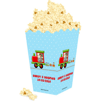 Tren Çerçeve Temalı Popcorn Kutusu