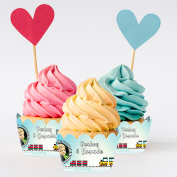 Tren Temalı Cupcake Sargısı