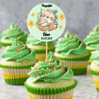 Tropikal Anne Çocuk Temalı Parti Kürdan Süs