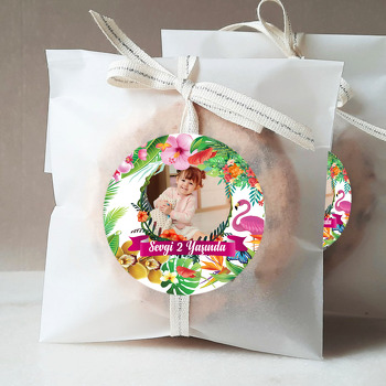 Tropikal Flamingo Temalı Resimli Sticker