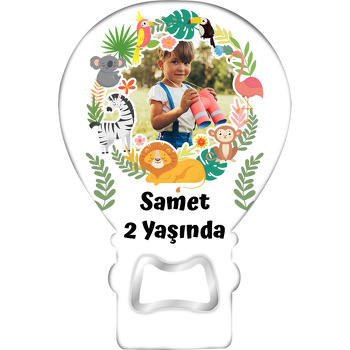 Tropikal Orman ile Hayvanlar Temalı Balon Magnet Açacak