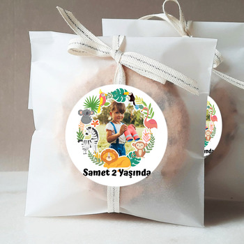Tropikal Orman ile Hayvanlar Temalı Sticker