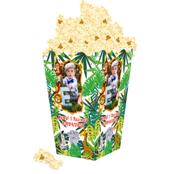 Tropikal Safari Temalı Popcorn Kutusu