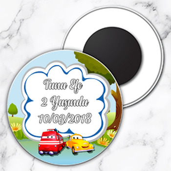 Troy Tren Temalı Daire Plastik Magnet