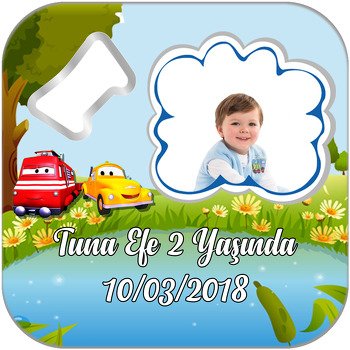 Troy Tren Temalı Kare Magnet Açacak