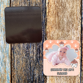Turuncu Çerçeveli Diş Buğdayı Magnet