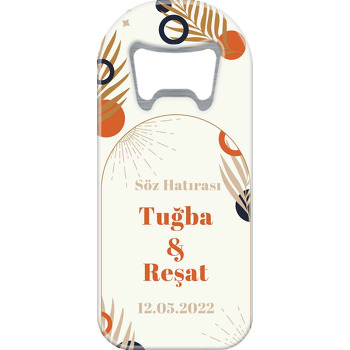 Turuncu Siyah Art Deco Temalı Uzun Magnet Açacak