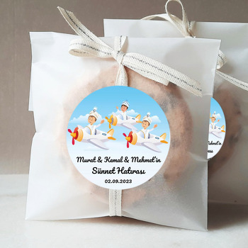 Üç Kardeş Pilot Sünnet Çocukları Temalı Sticker