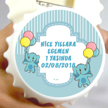Uçan Fil Temalı Kapak Şekilli Magnet Açacak