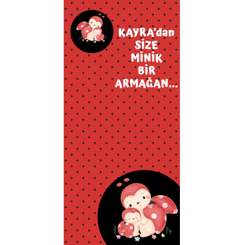 Uğur Böceği Anne Çocuk Temalı Hediyelik Kart