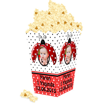Uğur Böceği Temalı Popcorn Kutusu