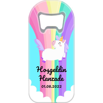 Unicorn ile Gökkuşağı Şelalesi Temalı Uzun Magnet Açacak