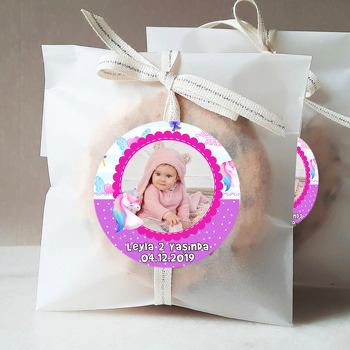 Unicorn Ve Elmas Temalı Resimli Sticker 