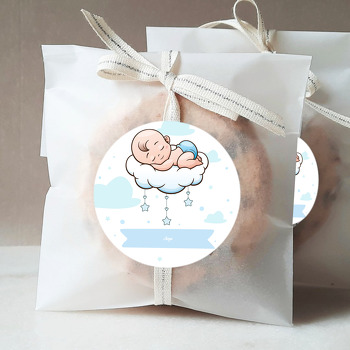 Uyuyan Erkek Bebek Temalı Sticker