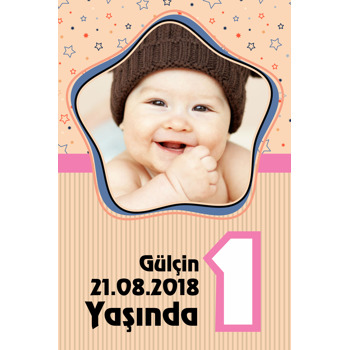 Uzay Çerçeve Temalı Doğum Günü Magnet